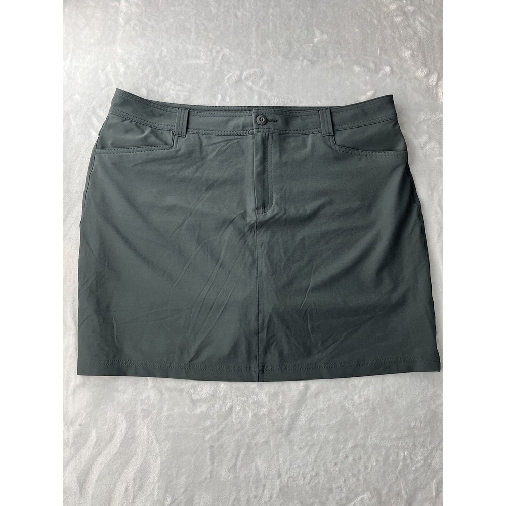 EDDIE BAUER Women's Adventure 2.0 Skort Stretch C1961072 Dark Gray Skirt Size 16